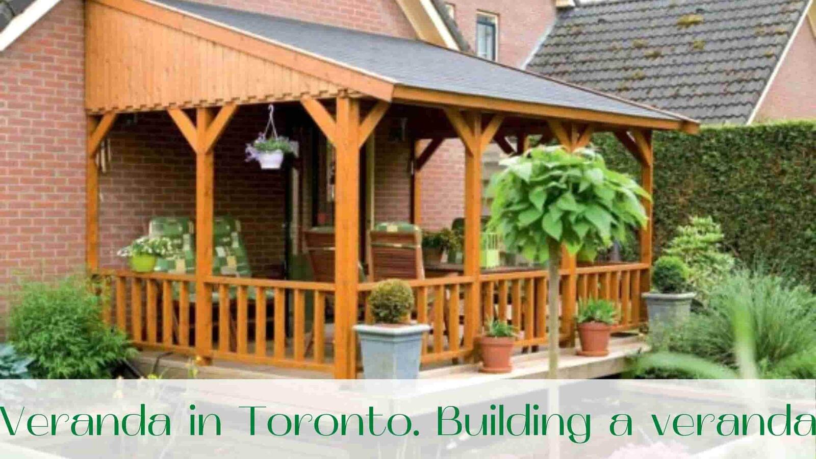 Veranda in Toronto. Building a veranda
