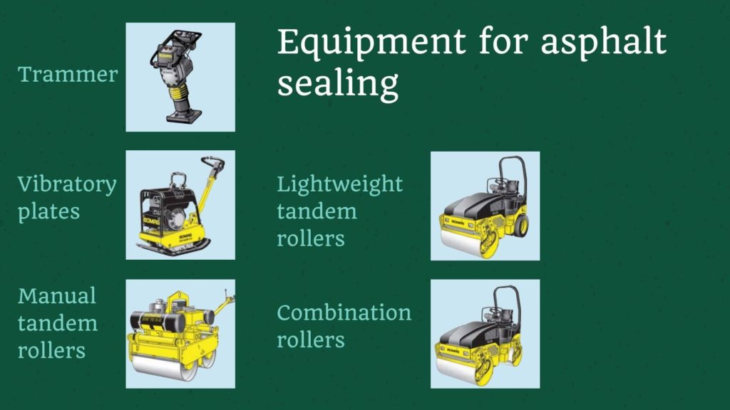 Equipment for asphalt sealing