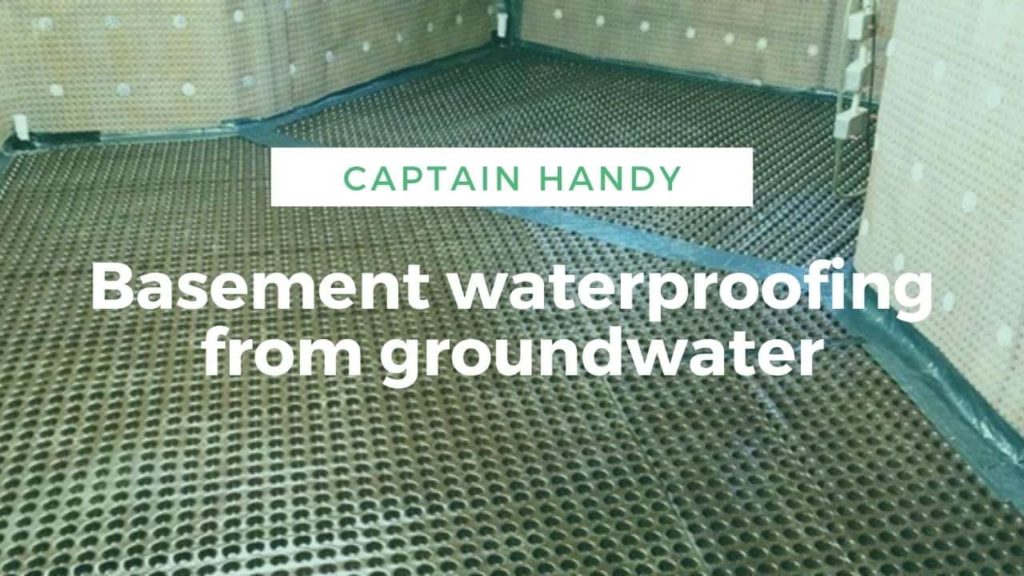 Basement waterproofing from groundwater