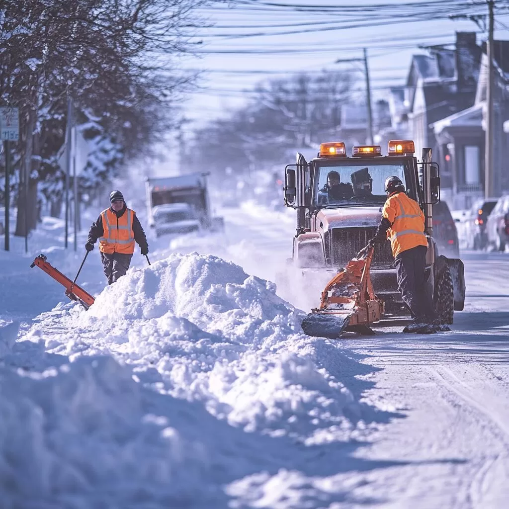 Commercial snow removal in Maple