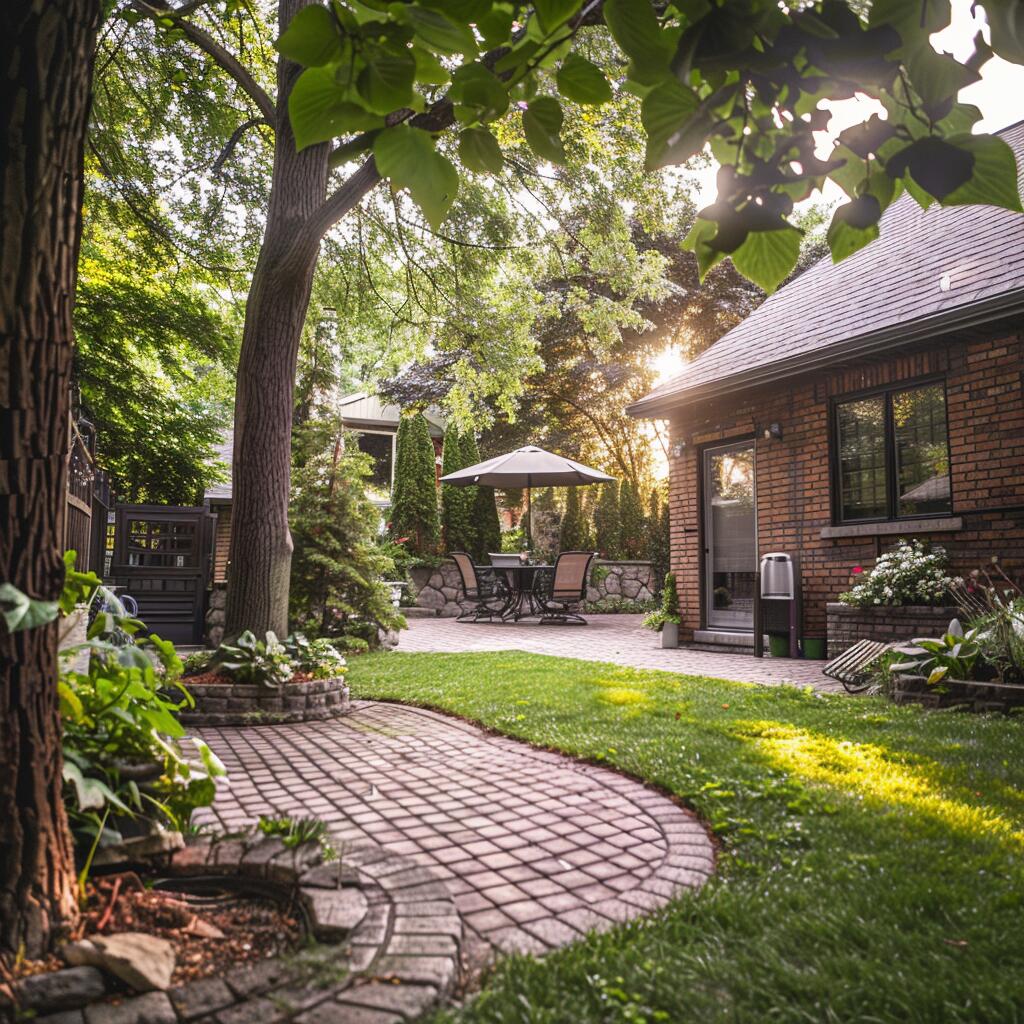 Backyard interlocking in Etobicoke