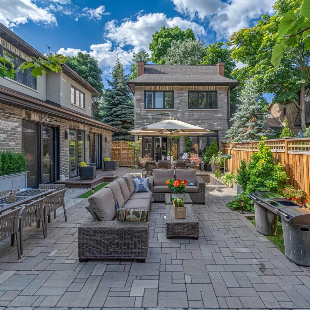 Backyard interlocking in Uxbridge