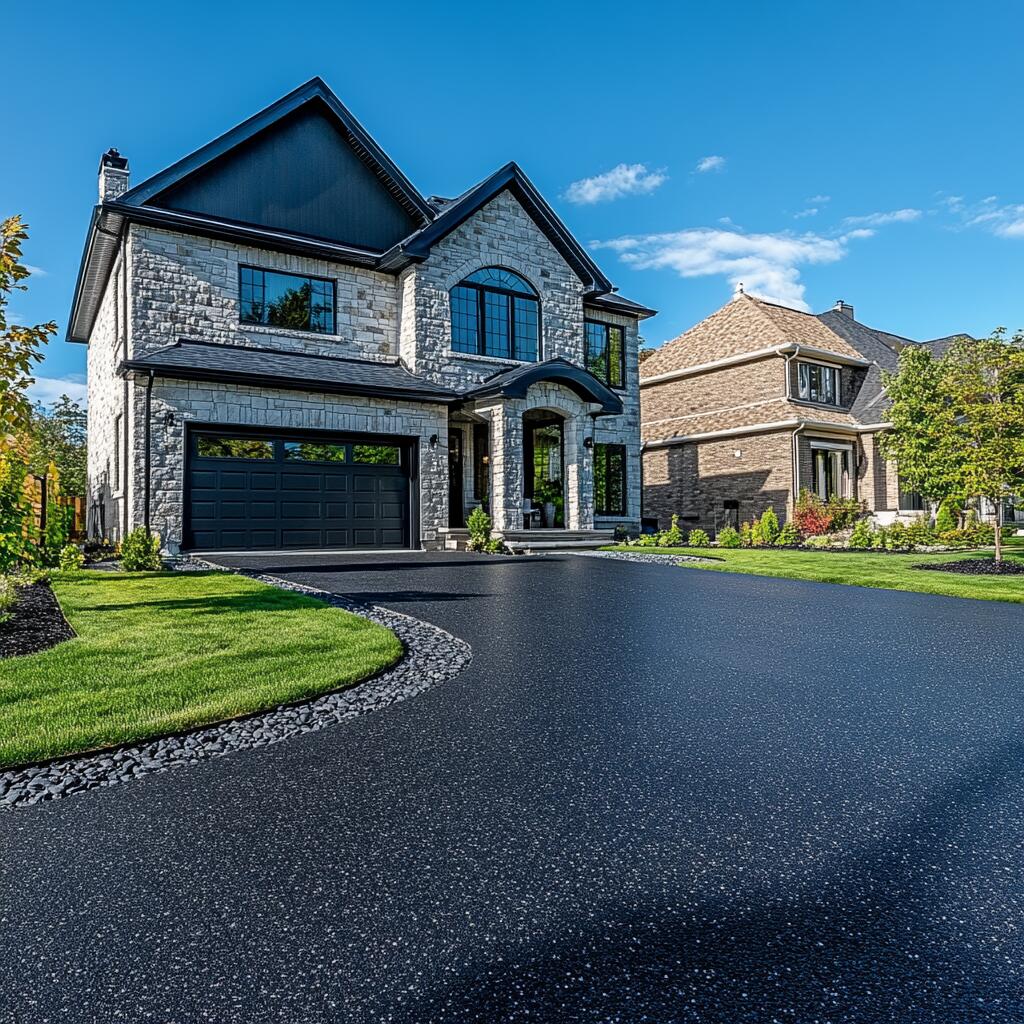 Asphalt driveway interlocking in Oakville