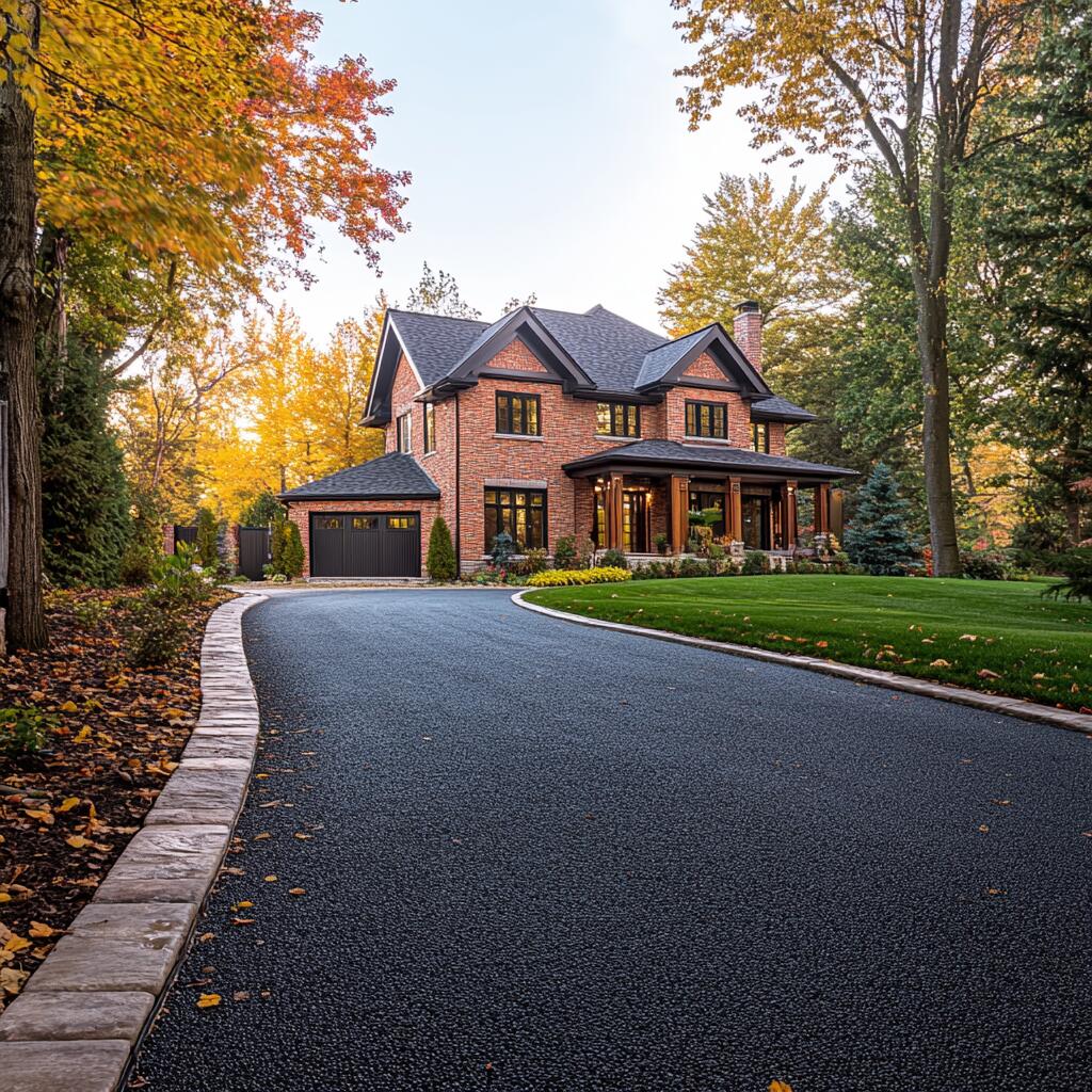 Asphalt driveway interlocking in Stouffville