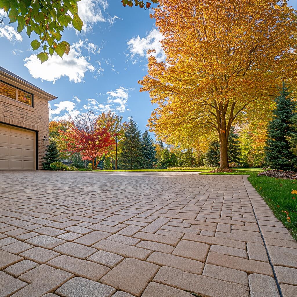 Brick driveway interlocking in Bolton