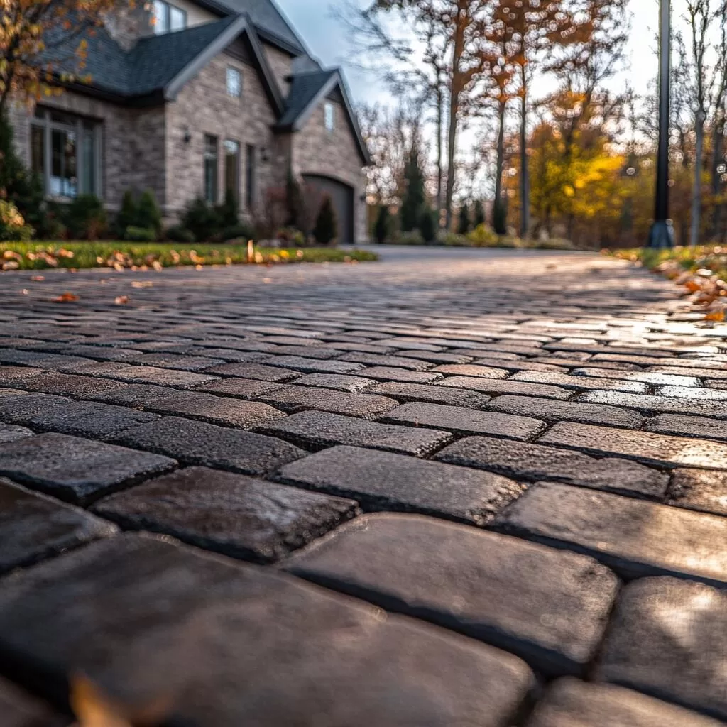 Brick driveway interlocking in East York