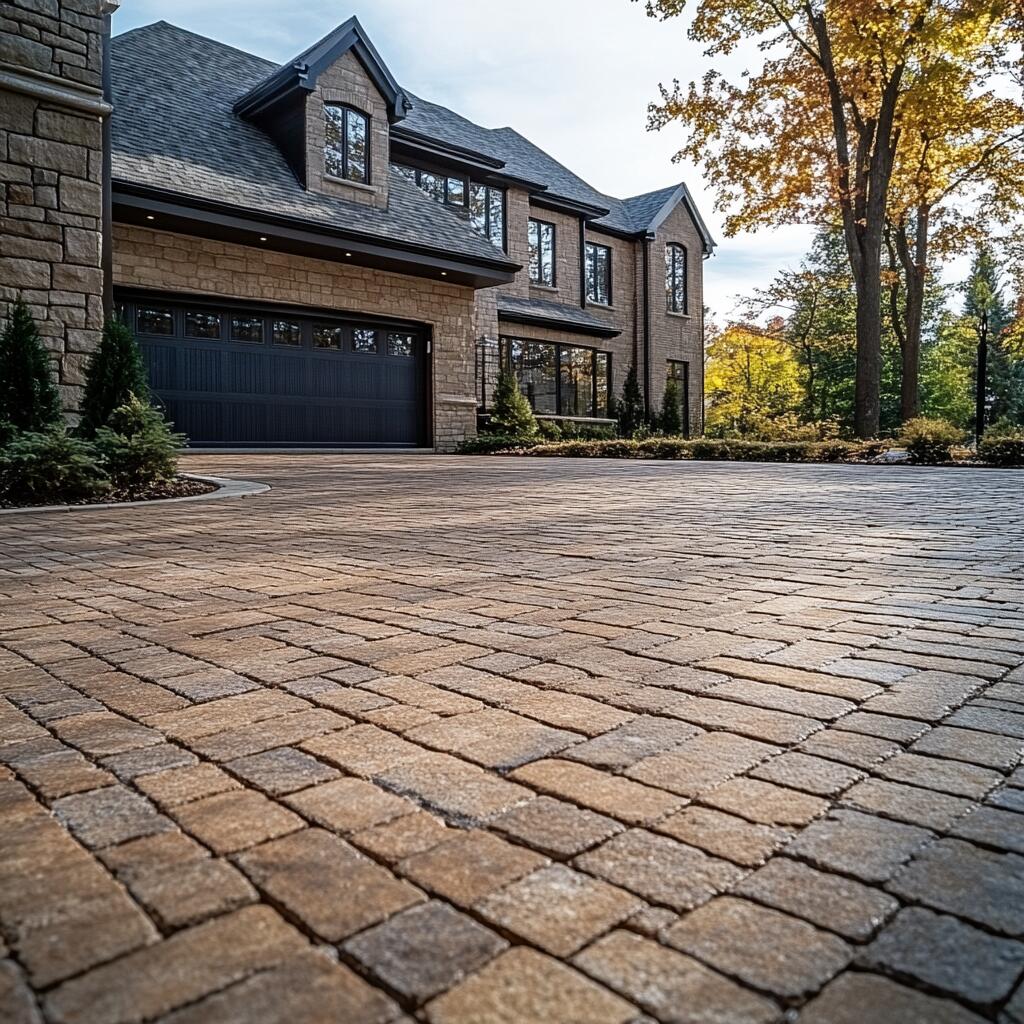 Brick driveway interlocking in Etobicoke