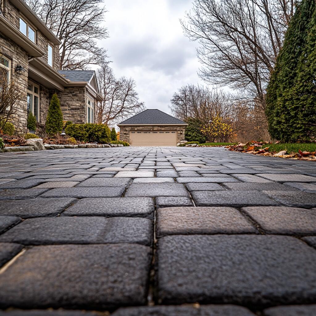 Brick driveway interlocking in Hamilton