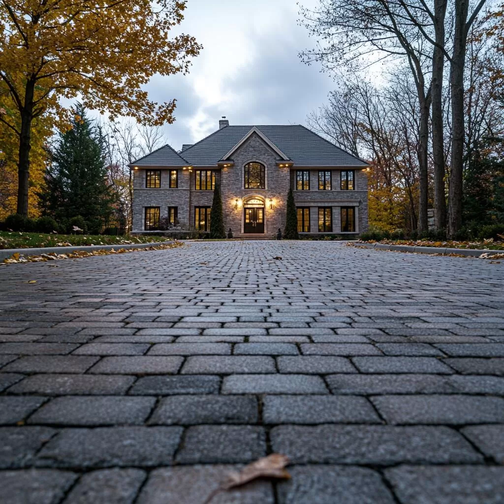 Brick driveway interlocking in King City