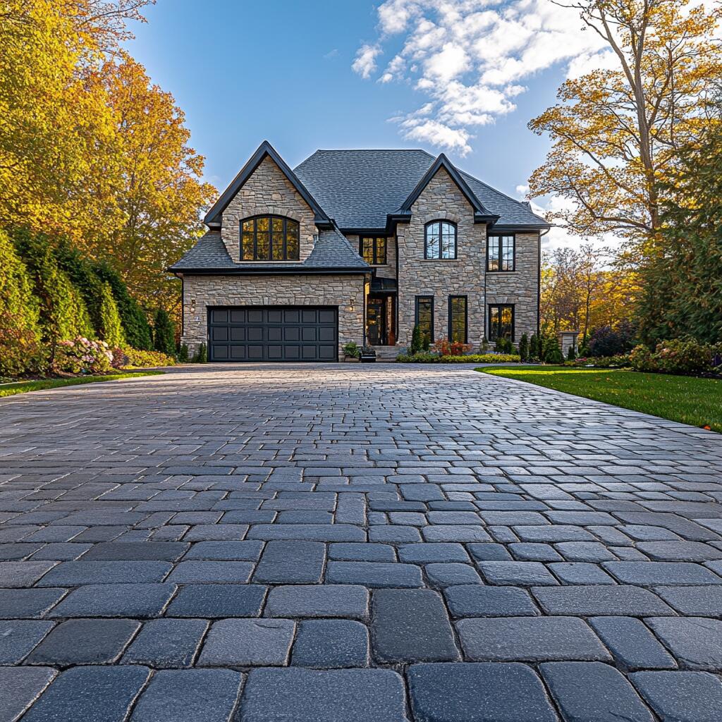 Brick driveway interlocking in Kleinburg