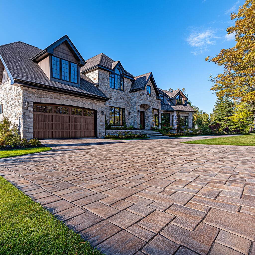 Brick driveway interlocking in Markham