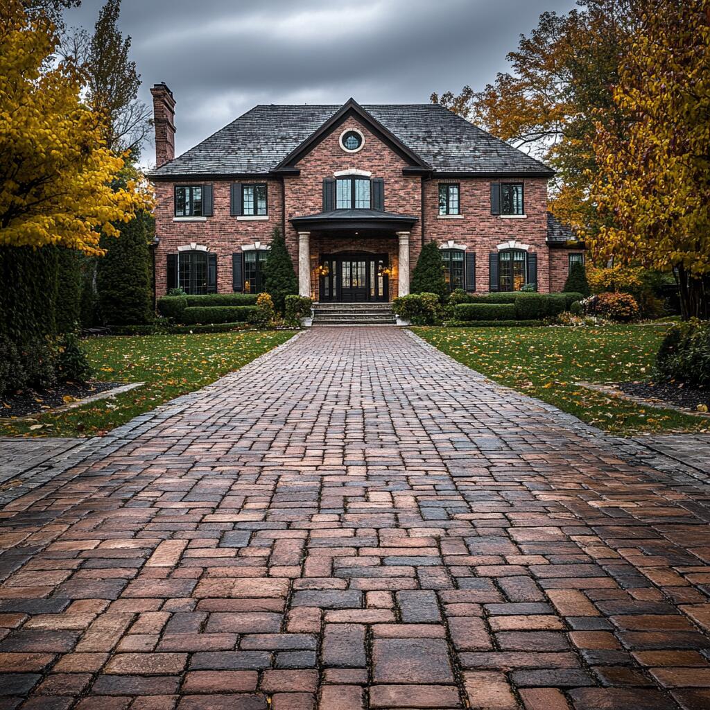 Brick driveway interlocking in North York