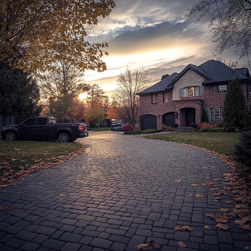 Brick driveway interlocking in Schomberg