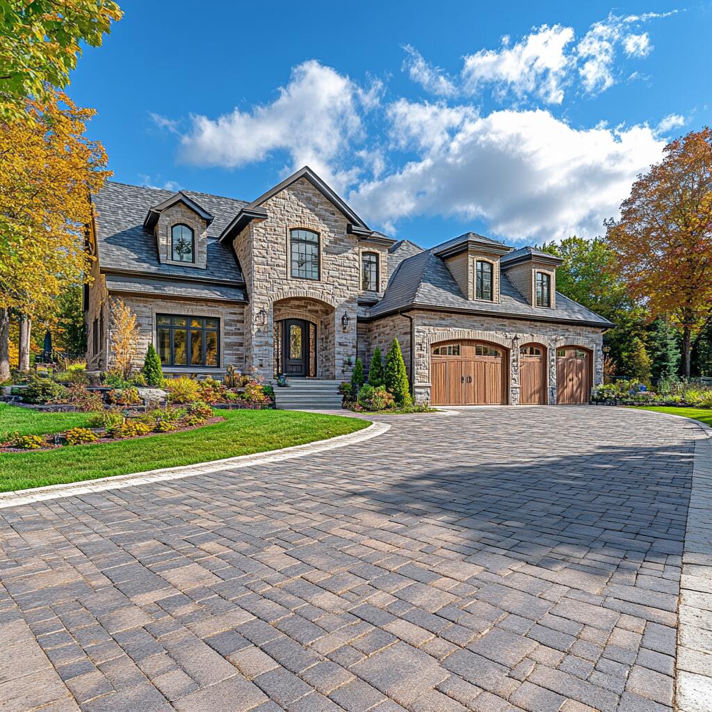 Brick driveway interlocking in The Beaches