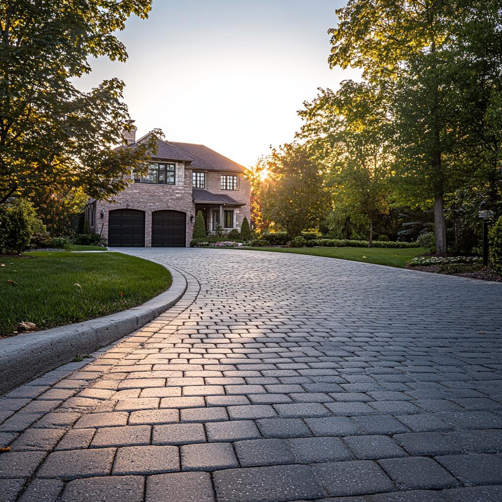 Brick driveway interlocking in Toronto