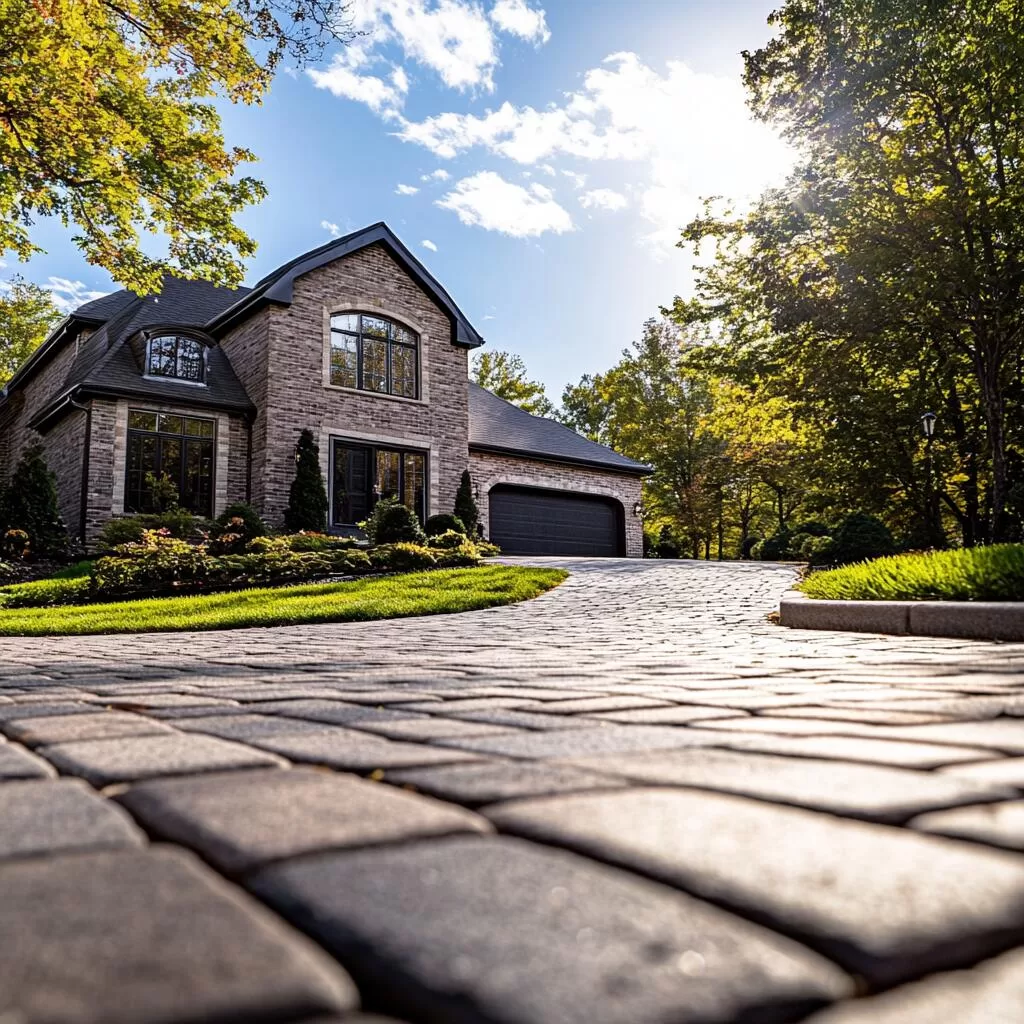 Brick driveway interlocking in Vaughan