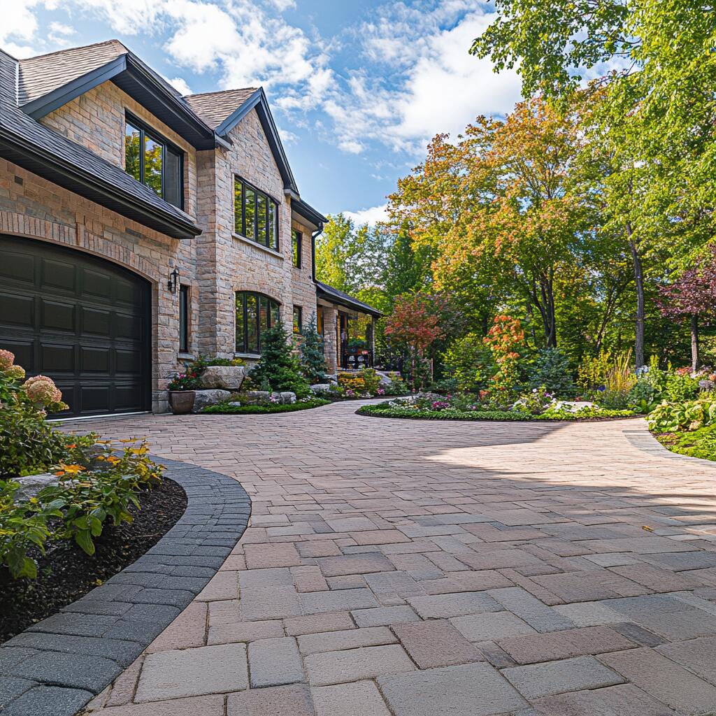 Brick driveway interlocking in York Mills