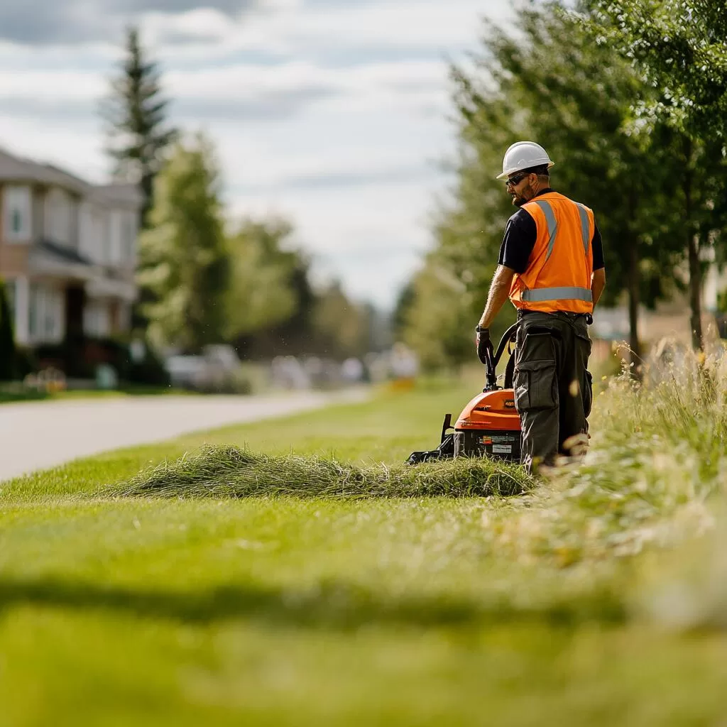 Commercial Cutting Grass in Aurora