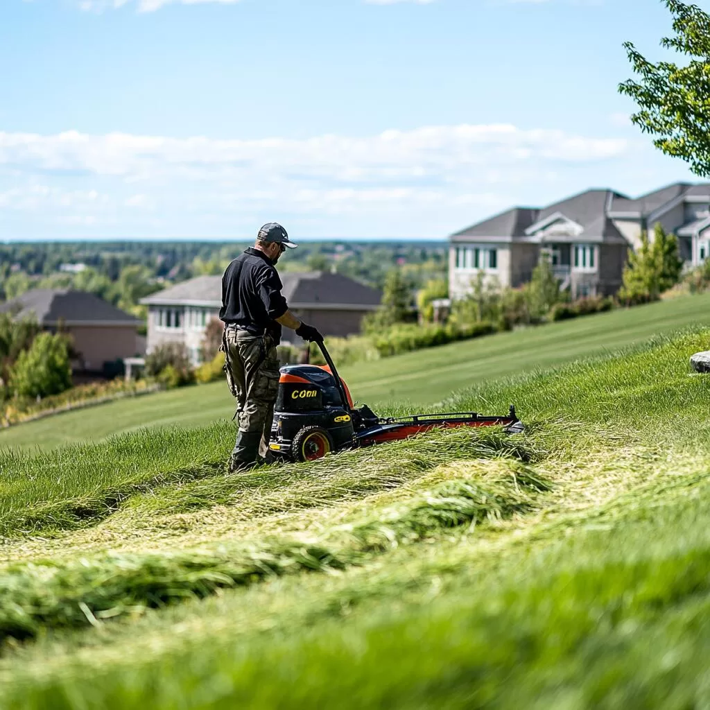 Commercial cutting grass in Milton