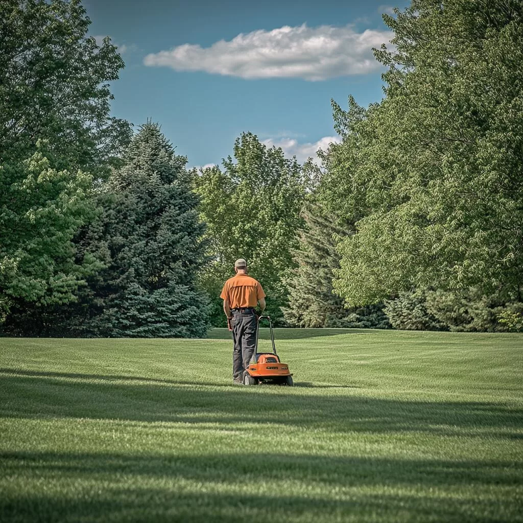 Commercial cutting grass in Richmond Hill