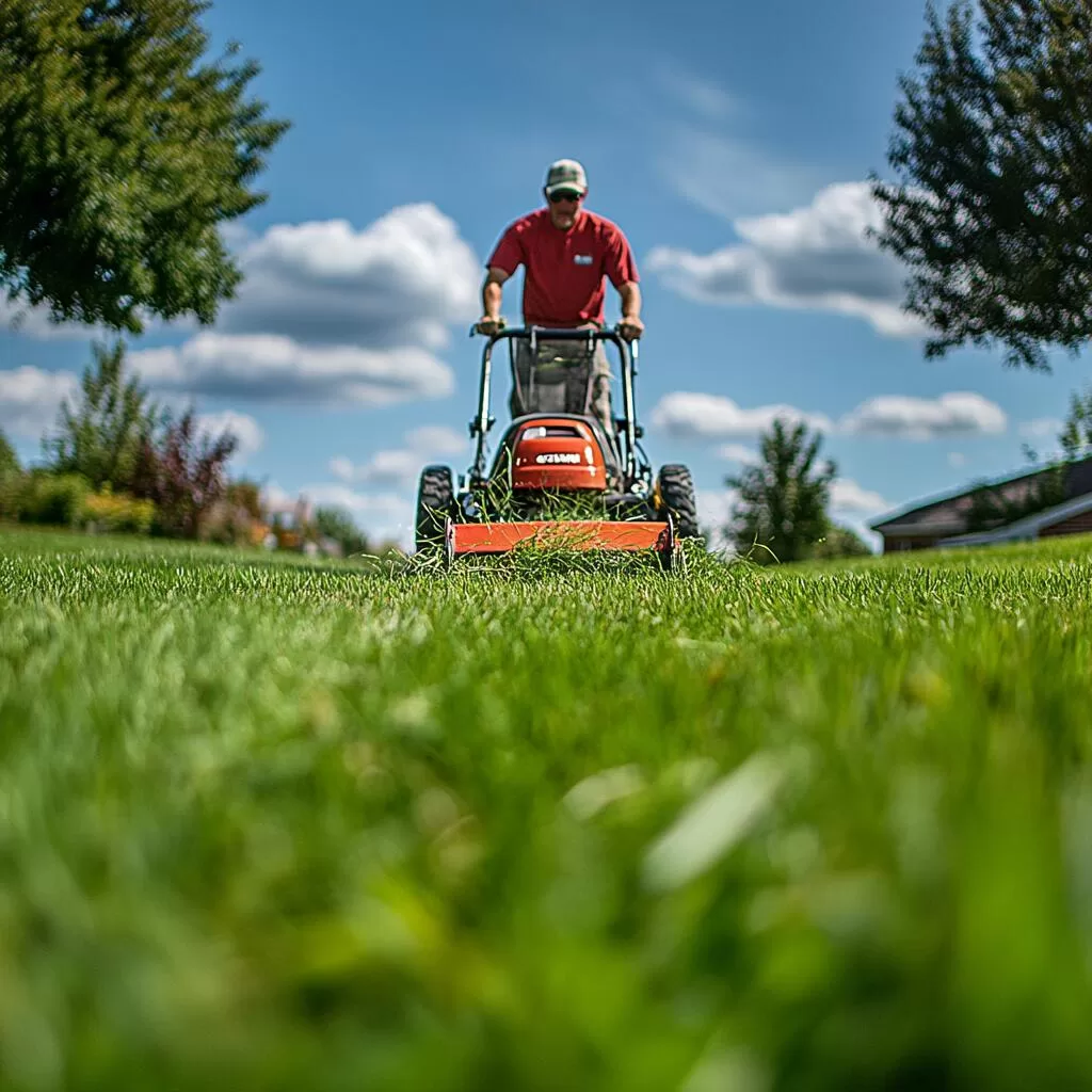 Commercial cutting grass in Rosedale