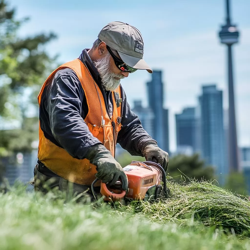 Commercial cutting grass in Toronto