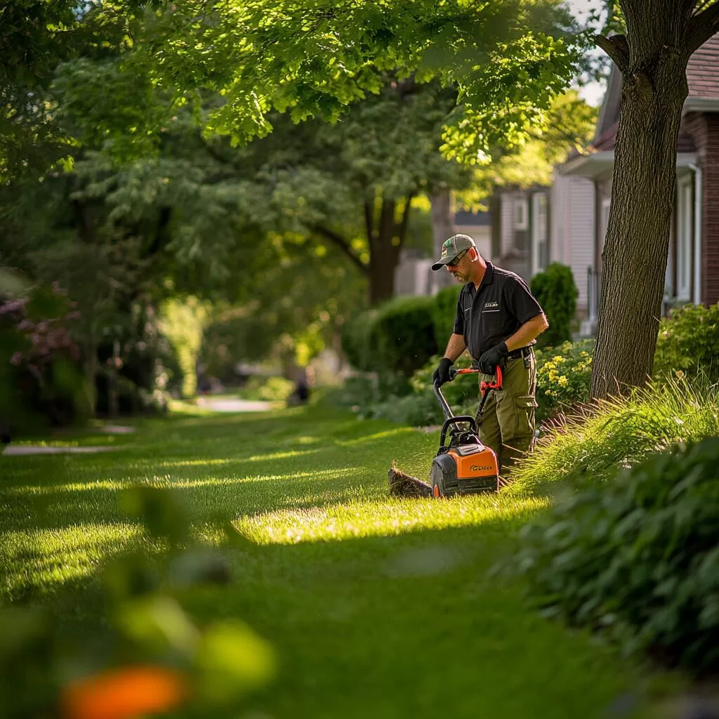 Commercial cutting grass in York Mills