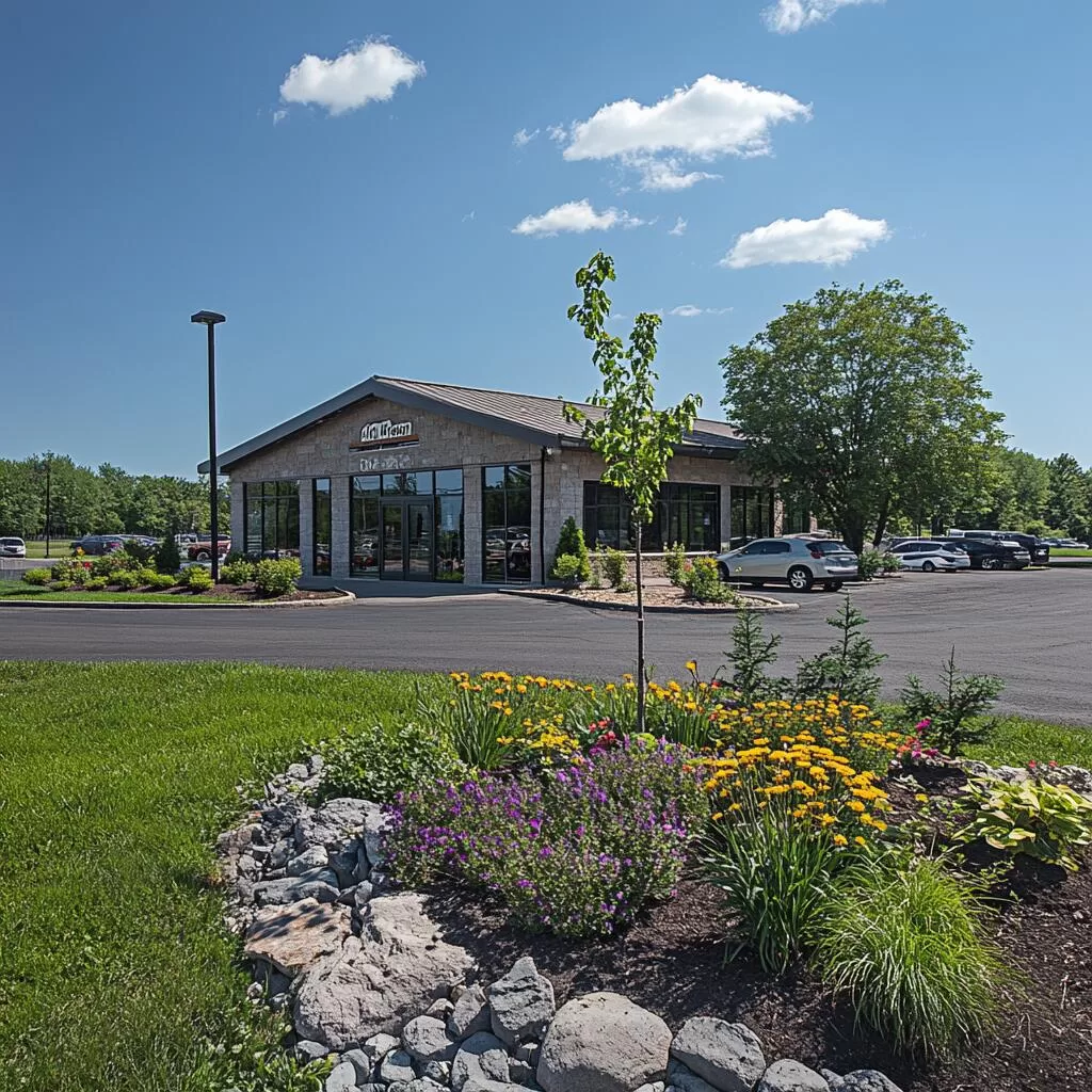 Commercial maintenance landscape in Burlington