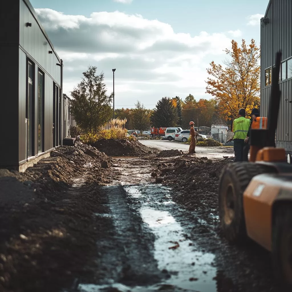 Commercial maintenance landscape in North York