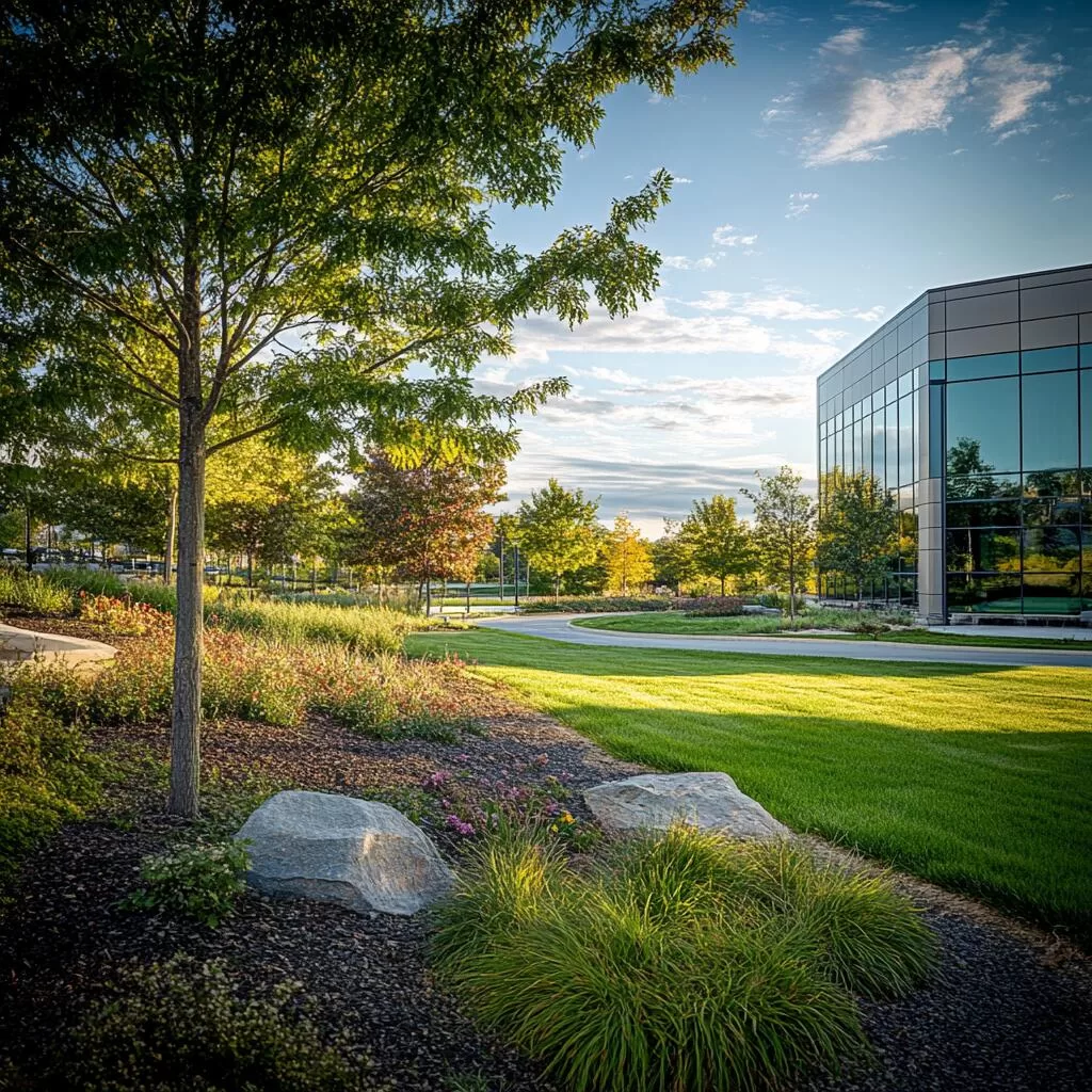 Commercial maintenance landscape in Oshawa