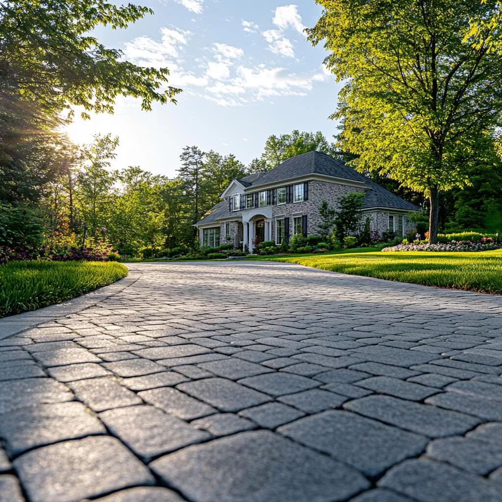 Commercial driveway interlocking in Caledon