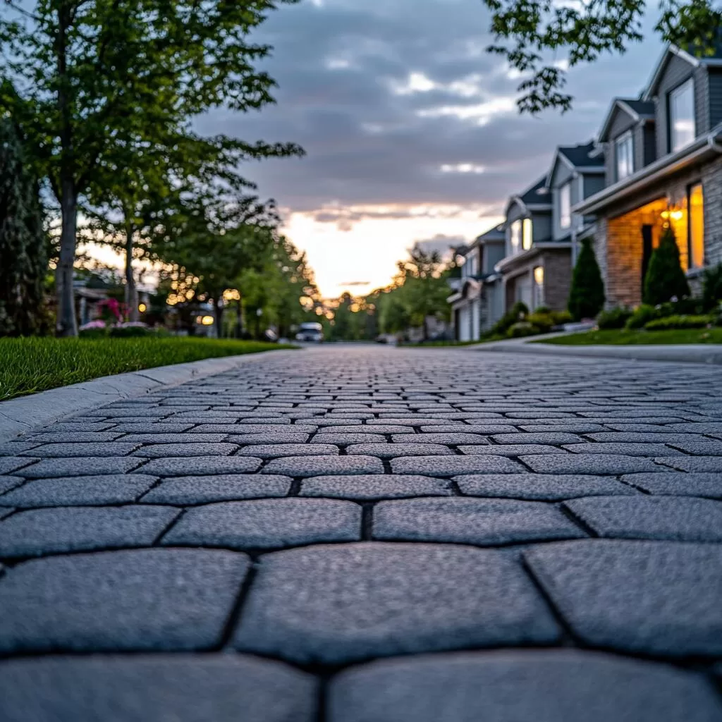 Commercial driveway interlocking in Concord