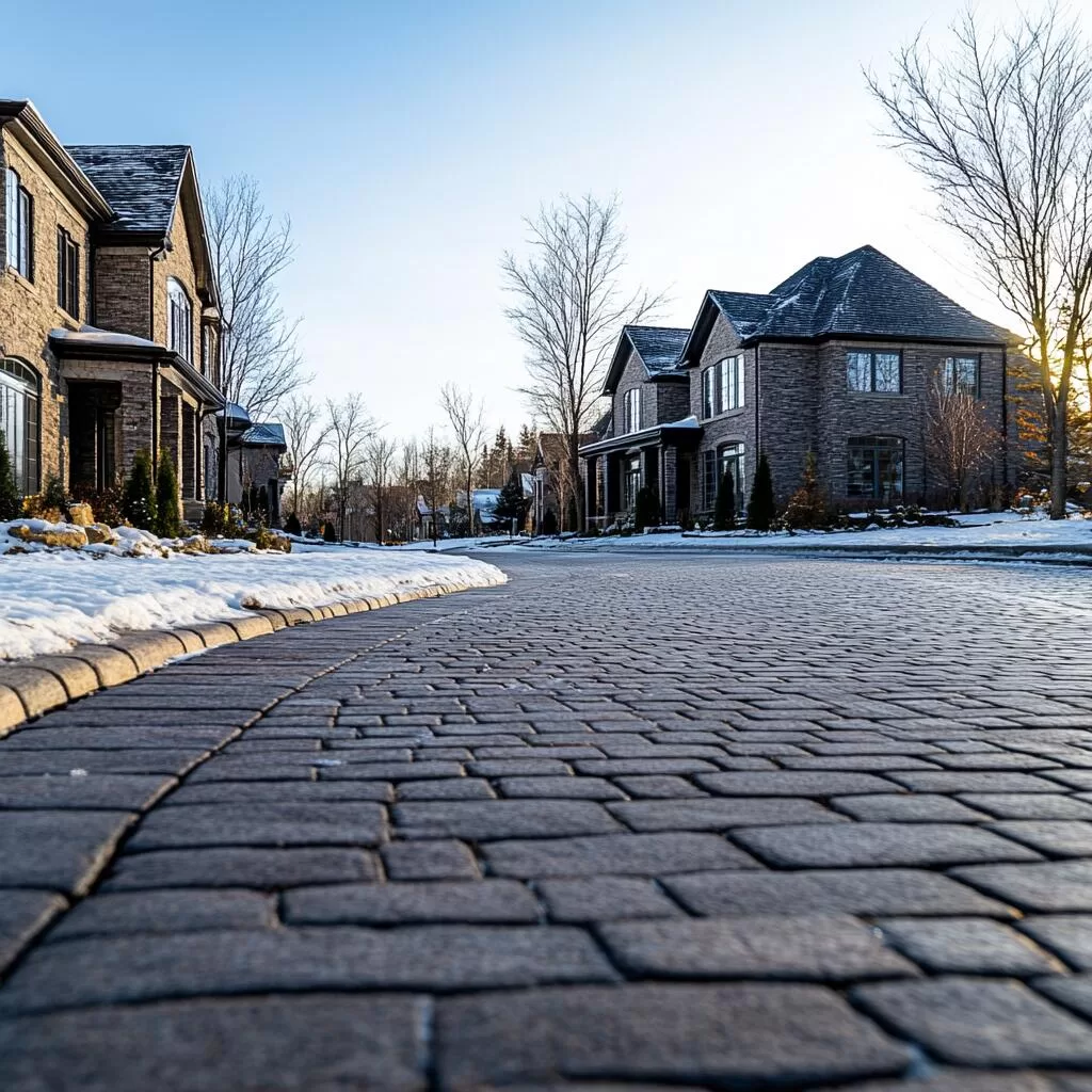 Commercial Driveway Interlocking in Maple