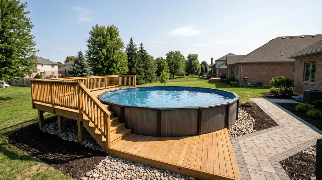 Above ground pool Installation in Aurora