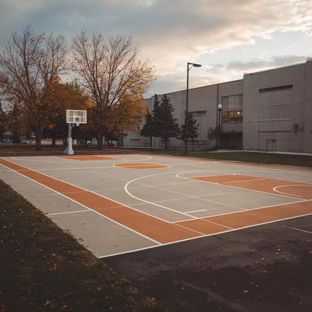 Basketball Court Construction in York Mills