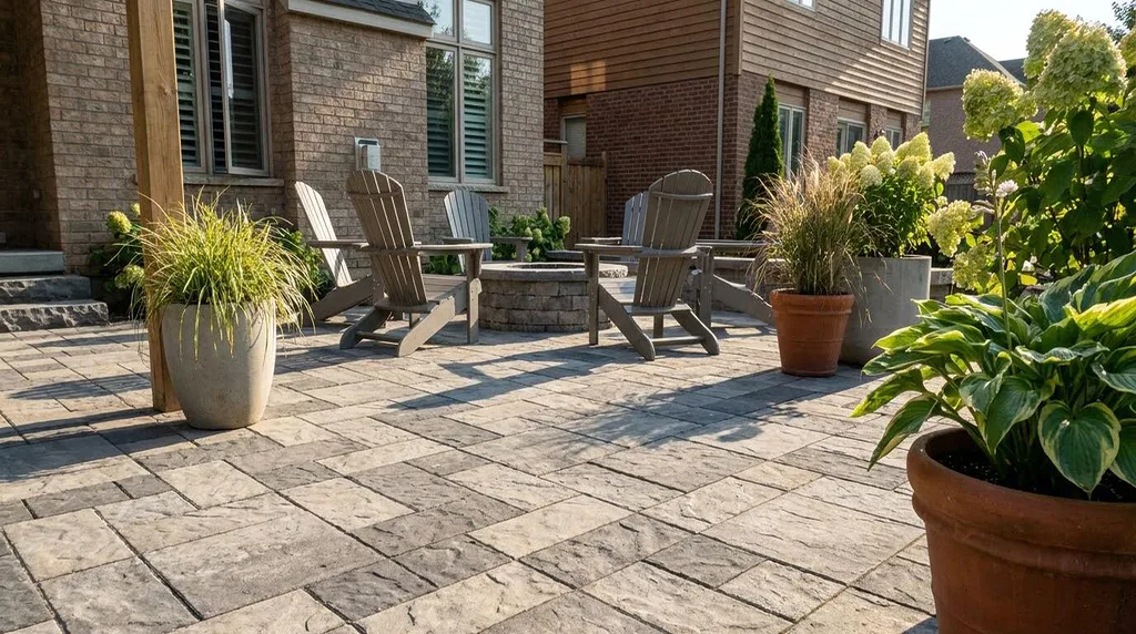 interlock patio in Maple