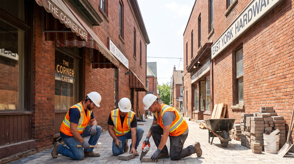 commercial outdoor space construction in East York