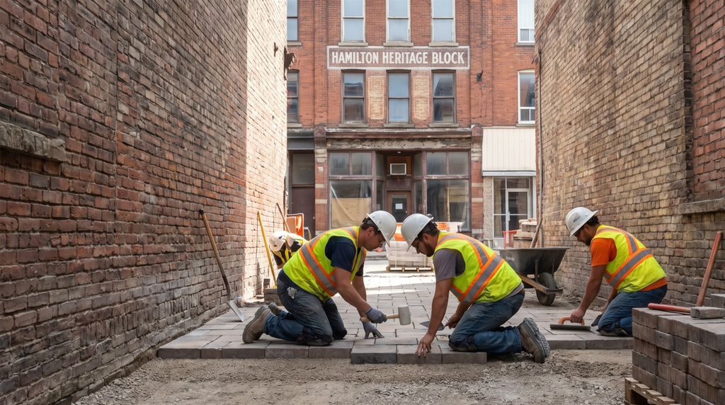 commercial outdoor space construction in Hamilton