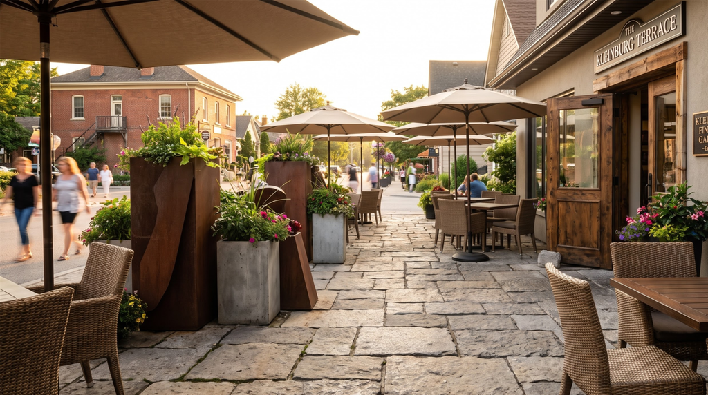 commercial patio construction in Kleinburg